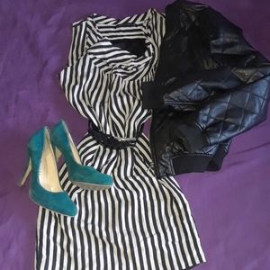 Black & white striped Zara dress